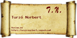 Turzó Norbert névjegykártya
