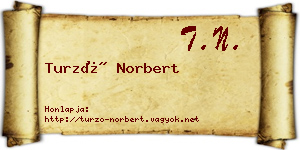 Turzó Norbert névjegykártya